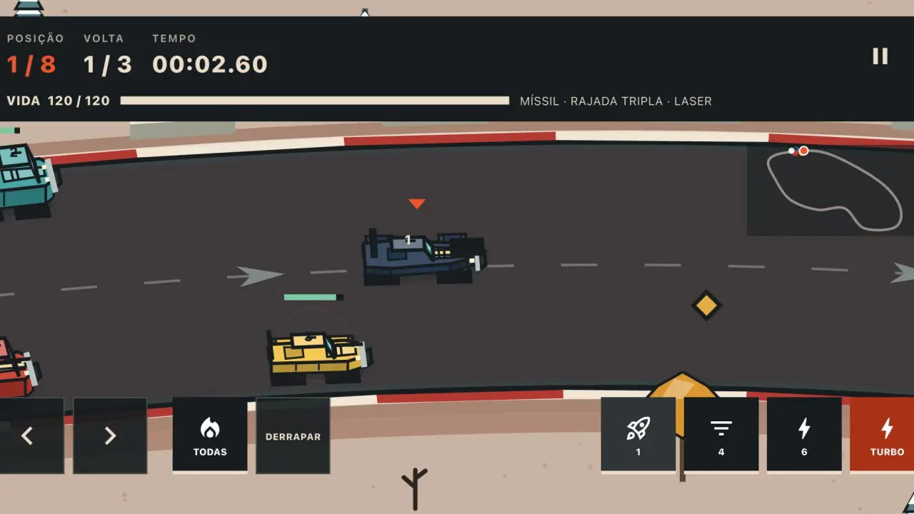 Corrida do campeonato com oito carros